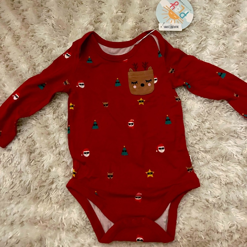 Little Sleepies Christmas bodysuit NWT